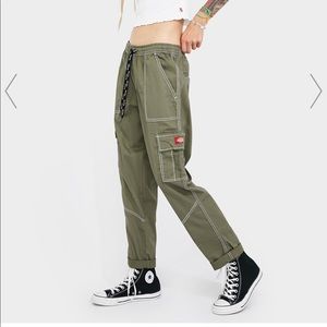 Dickies olive cuffed cargo pants